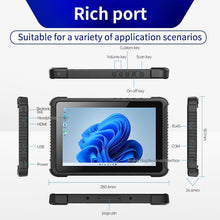 Load image into Gallery viewer, 10.1&#39;&#39; Rugged Military Tablet IP65 Anti-drop, N5100/8GB/128GB