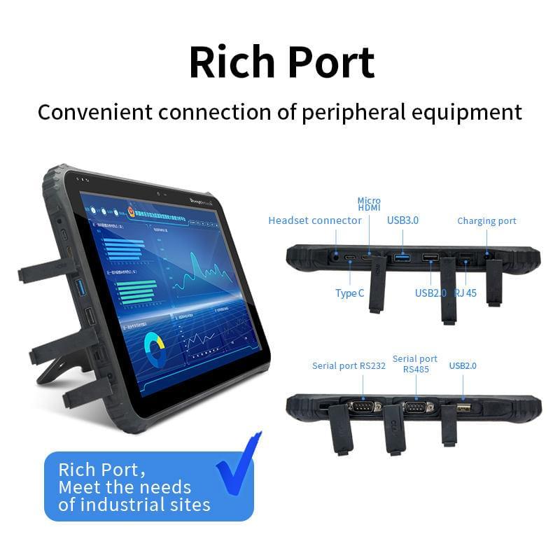 12'' Industrial Tablet Windows, 8GB/128GB/4G Modules/WiFi