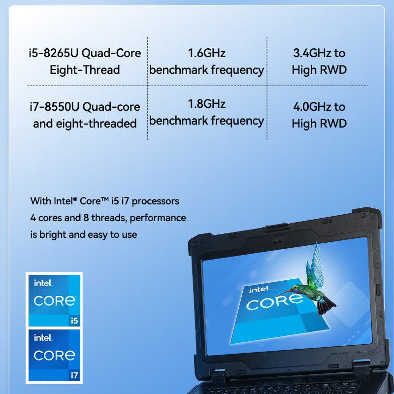 14 inch Rugged Laptop,Intel® Core™ I7-6500U/16GB/512GB