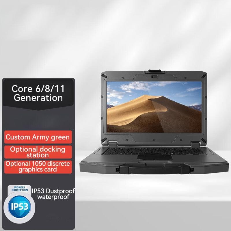 14 inch Rugged Laptop, Intel® Core™ I7-6500U/8GB/512GB/19V