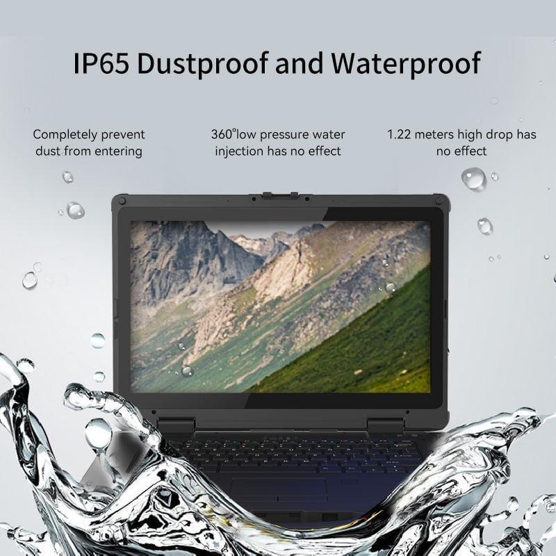 SINSMART Rugged Laptop Computer I7 Core 11th Generation Industrial Computer 14-Inch Hd Screen Ip65 Drop-Proof Dual Batteries Customizable Portable Drone Optional Car Bracket