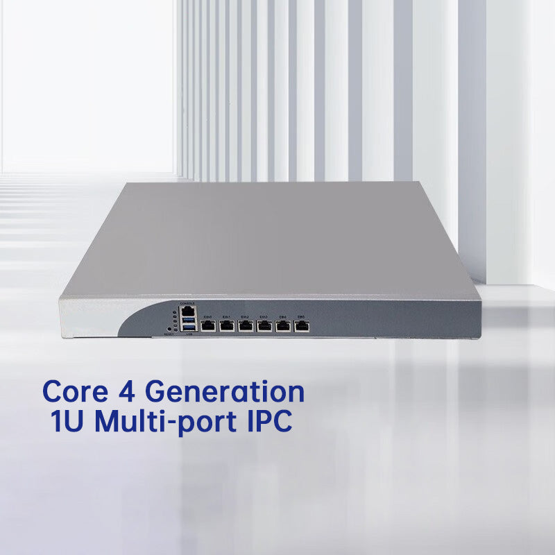 1U Industrial Computer Intel Core 4 Generation Gigabit Network Port Desktop Computer Support Redundant Power Supply Network Security Hardware Server I5-4570/8GB/500G SSD/300W