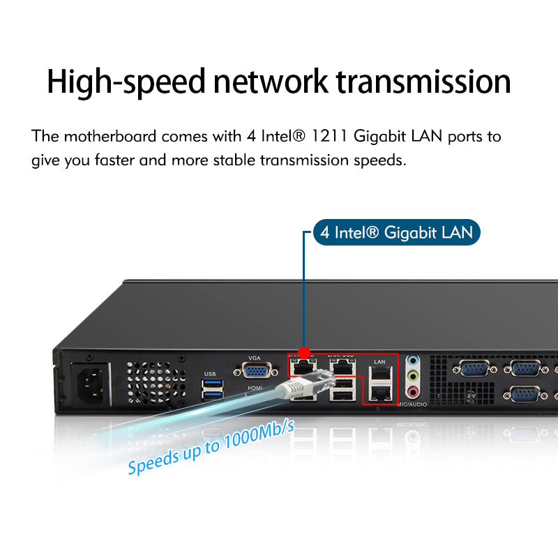 1U Rackmount PC,Intel® Core™ I3-4130 8GB/1TB+128GB/250W