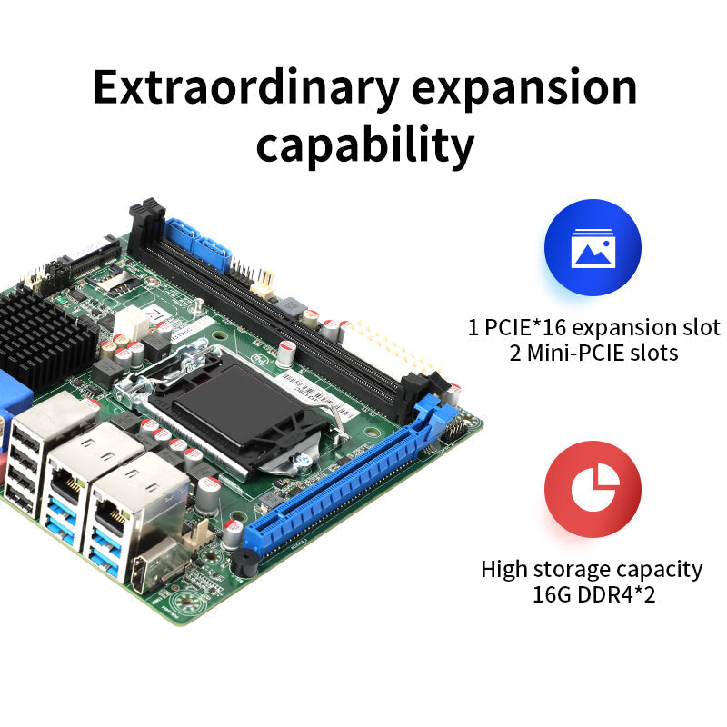 1U Storage Server,Intel® Core™ I3-6100/8GB/1TB 3.5" Hard Drive