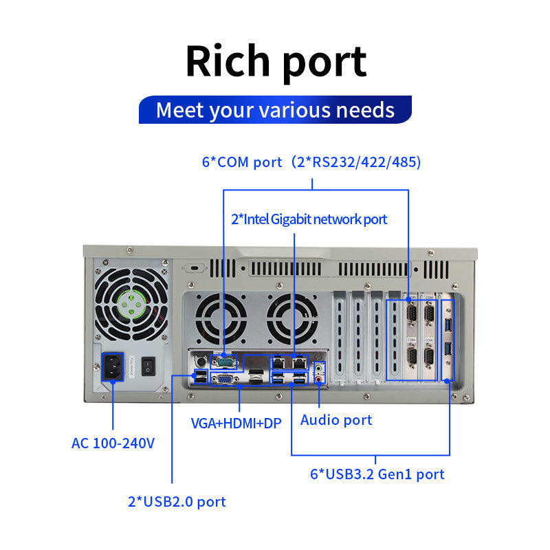 4U Computer Rack Case,Intel® Core™ I5-11500/8GB/1TB/300W