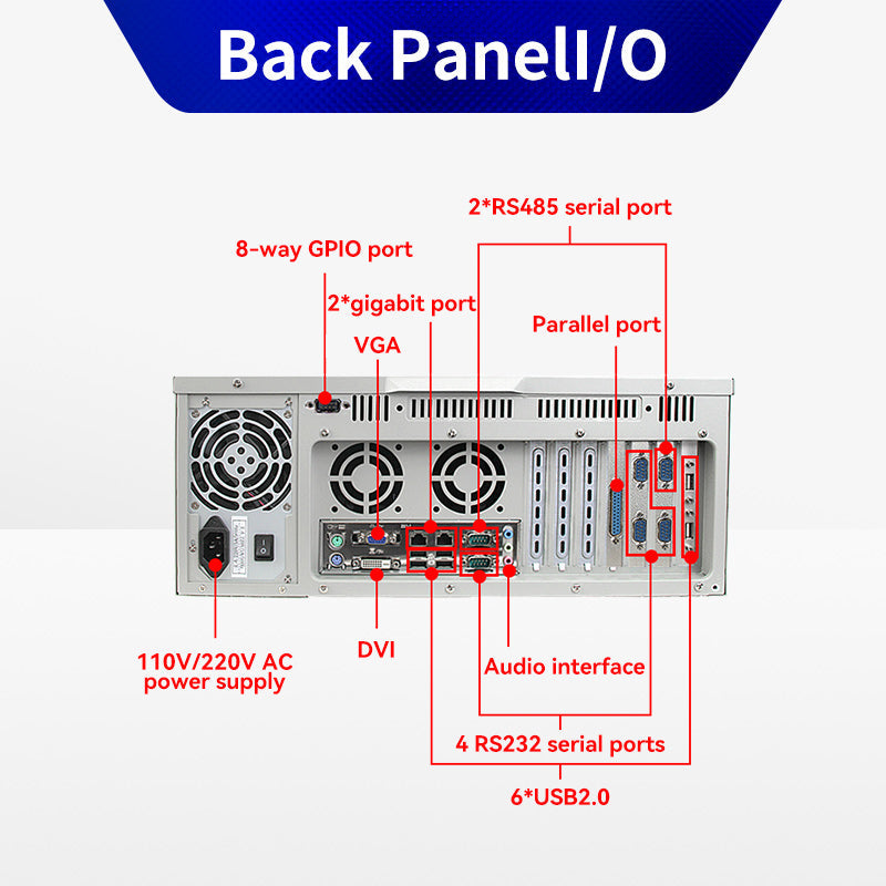 4U Industrial Computer,Intel® Pentium® Processor G2020 8GB/1TB/KM/500W