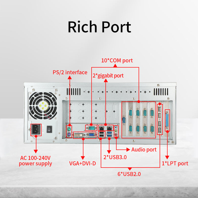 4U Rackmount Chassis,Intel® Core™ I3-4130/8GB/1TB/300W