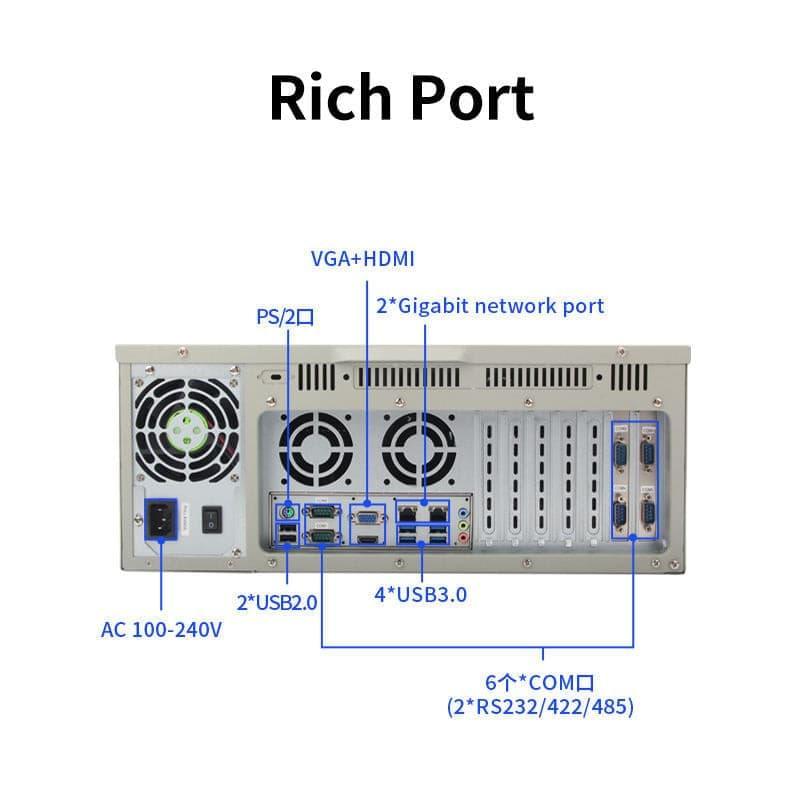 4U Rackmount Computer, Intel® Core™ I3-10100 8GB/1TB/DVD/300W