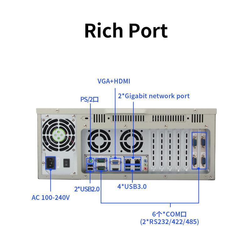 4U Rugged Industrial Computers, Intel® Core™ I7-10700 32GB/1TB