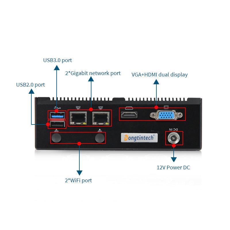 Compact Industrial PC, Intel® Core™ J1900 8G/128GSSD/12V5A