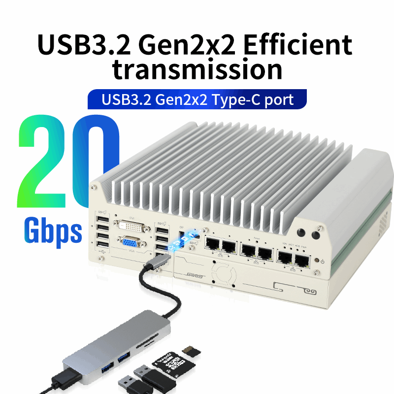 Embedded Fanless PC, i3-12100/8G/250G M.2