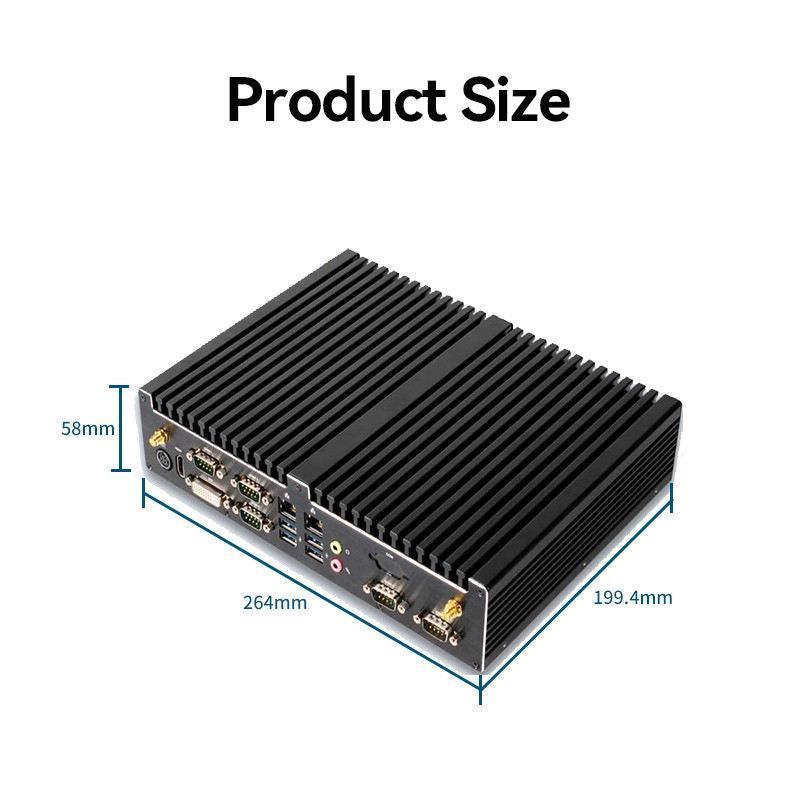 Fanless Embedded BOX PC, Intel®i5-4570T/16G/1T+128GSSD