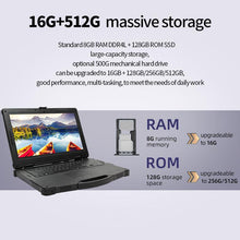 Load image into Gallery viewer, Fully Rugged Notebook, Intel® Core™ i7-8550U/16G/256G