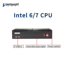 Load image into Gallery viewer, Industrial Fanless Embedded PC, Intel® Core™ i3-6100T 4G/1T/9~24V/KM